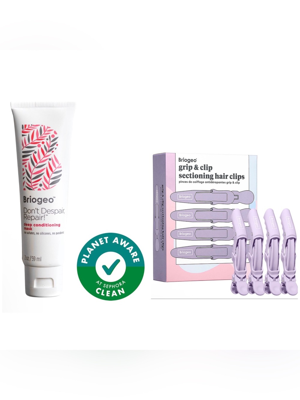 Briogeo Don't Despair, Repair! Deep Conditioning Mask with Hair Clips